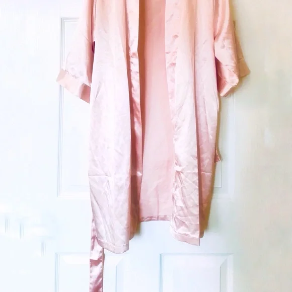 PRETTY ROBES Pink Satin Robe - Picture 8 of 14